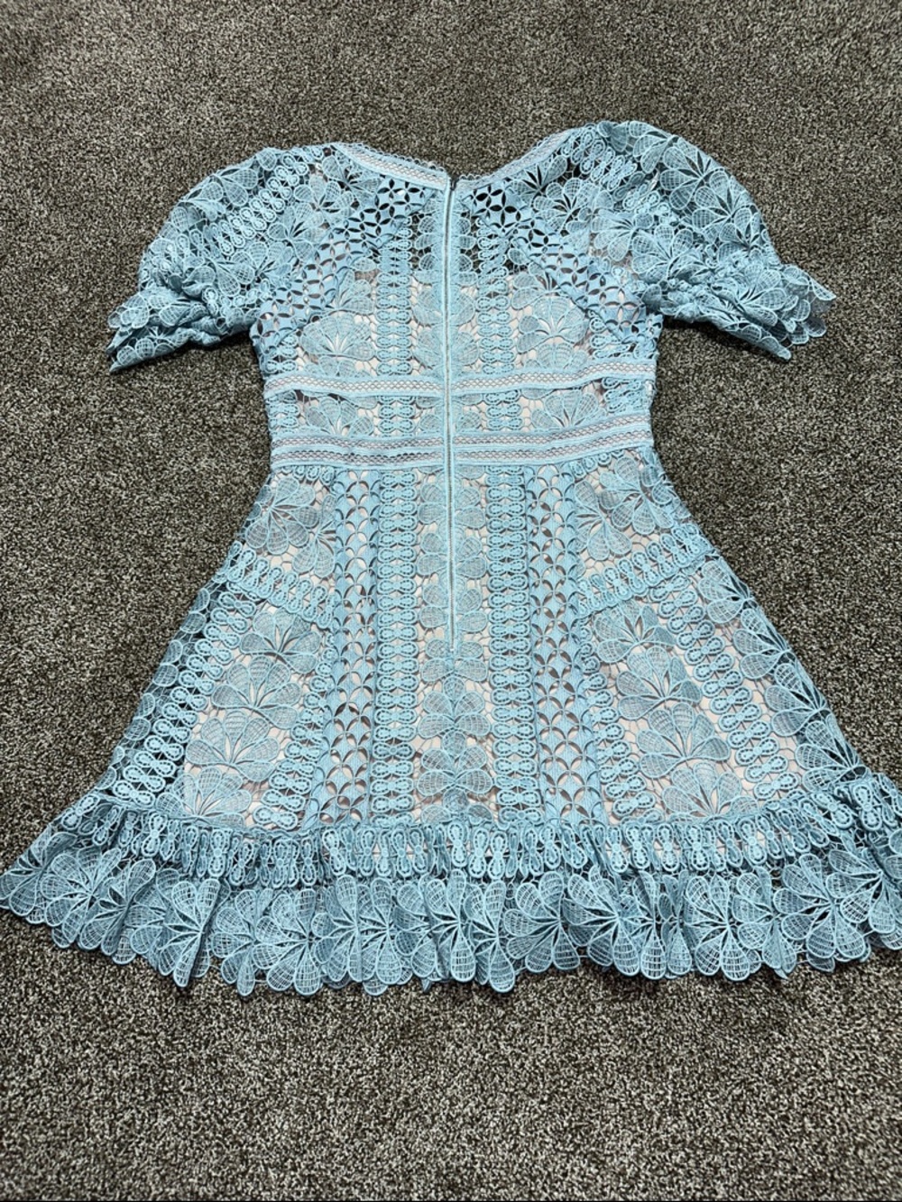 Self Portrait floral guipure lace mini dress lace size 8 - Picture 6 of 9